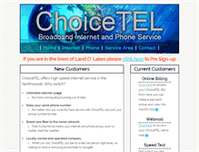 Tablet Screenshot of choicetel.net